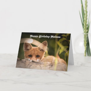 Carte Photo d'un joli anniversaire de Little Fox