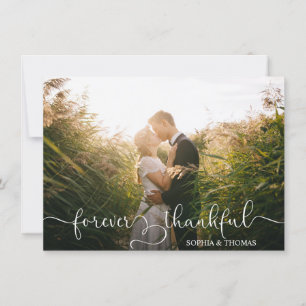 Carte PHOTO D'UN Merci Mariage , toujours heureux