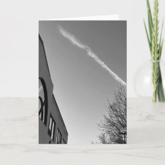 Carte Photo d'un panache de condensation d'avion avec un
