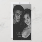 Carte Photo éditorial Enfin Mariage Enregistrer la Date (Devant)