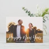 Carte photo élégant de nouvelle année de la (Debout devant)