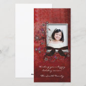 Carte photo élégant de vacances (Devant / Derrière)