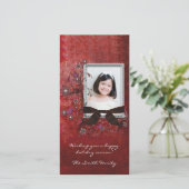 Carte photo élégant de vacances (Debout devant)