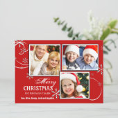 Carte photo élégant de vacances de cristaux (Debout devant)