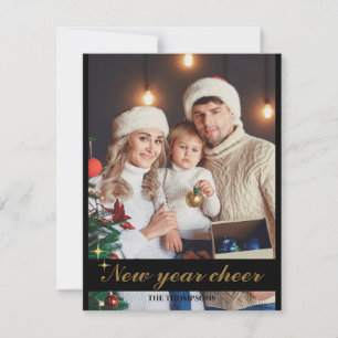 Carte photo élégante et amusante pour le Nouvel An