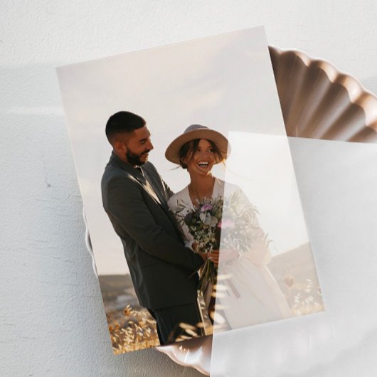 Carte photo élégante pour invitations de mariage e