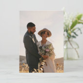 Carte photo élégante pour invitations de mariage e (Debout devant)