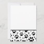 carte photo Empreinte de patte Fête des pères de c (Dos)