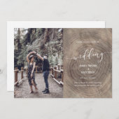 Carte photo en bois rustique (Devant / Derrière)