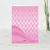 Carte photo en damas dégradé rose (Dos)