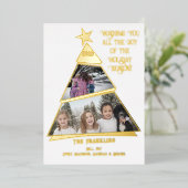 Carte photo en feuille métallique réelle représent (Debout devant)