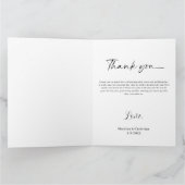 Carte Photo en forme de pinceau Merci Mariage plié (Intérieur)