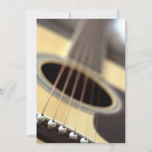 Carte Photo en gros plan de guitare acoustique