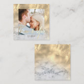 Carte photo en marbre Merci Mariage avec enveloppe (Devant / Derrière)