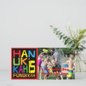 Carte photo/enveloppe Hanoukka "Hanoukka is Funukk (Debout devant)