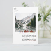 Carte Photo et calendrier | Typographie simple Enregistr (Debout devant)