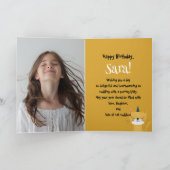 Carte Photo et nom personnalisés | Illustration de chat (Intérieur)