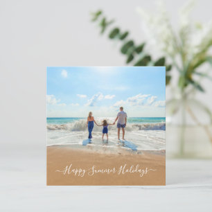 Carte Photo et texte personnalisés - Joyeuses fêtes d'ét