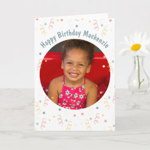 Carte Photo et texte personnalisés pour l'anniversaire