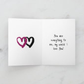 Carte Photo et texte personnalisés Saint Valentin (Intérieur)