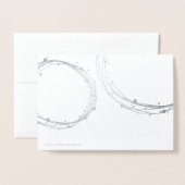 Carte photo Etched Foil Happy Hanoukka Snow Bubble (Derrière avec enveloppe)