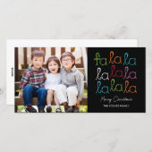 Carte photo Fa La La Holiday (Devant / Derrière)