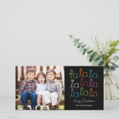 Carte photo Fa La La Holiday (Debout devant)