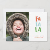 Carte photo Fa La La Holiday (Devant)