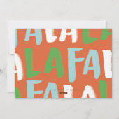 Carte photo Fa La La Holiday (Dos)