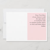 Carte photo Faire-part à la mode Blush (Dos)