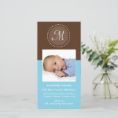 Carte photo Faire-part bébé (Debout devant)