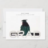 carte photo faire-part de graduation de script gra (Devant)