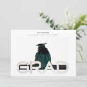 carte photo faire-part de graduation de script gra (Debout devant)