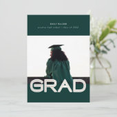 carte photo faire-part de graduation de script gra (Debout devant)