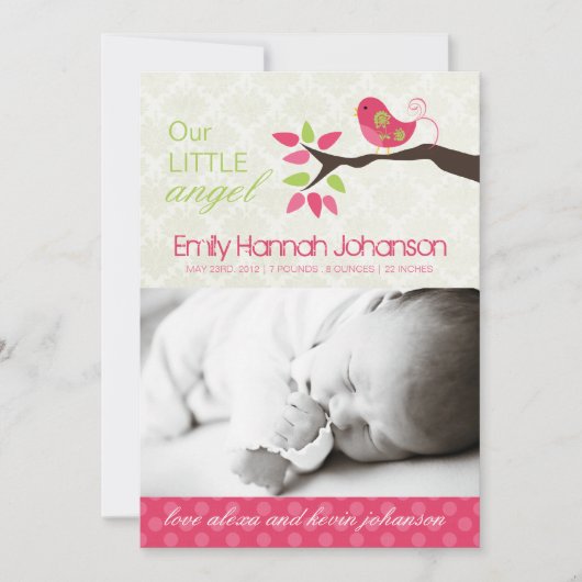 Carte photo faire-part de naissance (Devant)