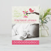 Carte photo faire-part de naissance (Debout devant)