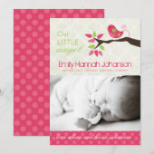 Carte photo faire-part de naissance (Devant / Derrière)