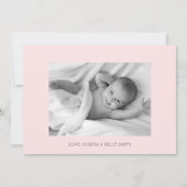 Carte photo faire-part de naissance | Étoiles Lune (Dos)