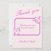 carte photo Faire-part de naissance Merci (Dos)