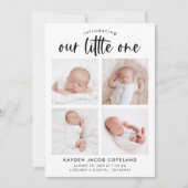 Carte photo faire-part de naissance | Notre petit (Devant)