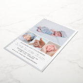 Carte photo Faire-part de naissance pour bébé en a (Rotation)