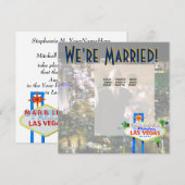Carte photo Faire-part Mariage de Las Vegas (Devant / Derrière)