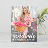 Carte photo Faire-part moderne de graduation (Debout devant)