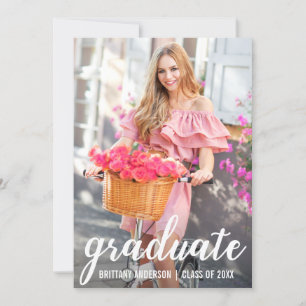 Carte photo Faire-part moderne de graduation
