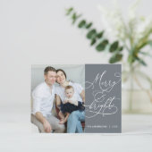 Carte photo familial moderne, joyeux et lumineux (Debout devant)