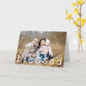 Carte Photo familiale de Maple Leaf Bénéficiée de Thanks (Fleur jaune)