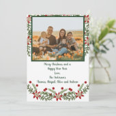Carte Photo Famille Rouge Vert Noël (Debout devant)