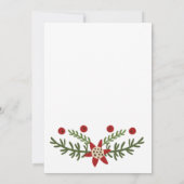 Carte Photo Famille Rouge Vert Noël (Dos)