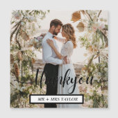 Carte Photo Faveur Mariage Merci moderne Script (Devant)