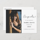 Carte photo félicitations manuscrites minimalistes (Devant / Derrière)